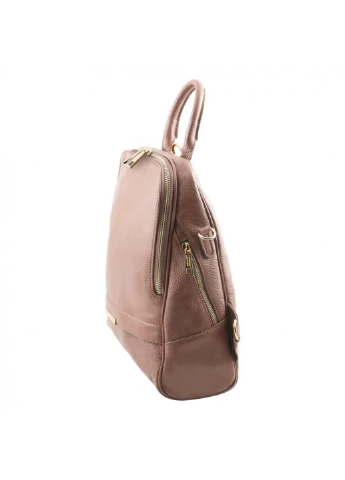 Женский рюкзак кожаный мягкий (Италия) Tuscany TL141376 (Lipstick Red) Tuscany Leather (257657341)