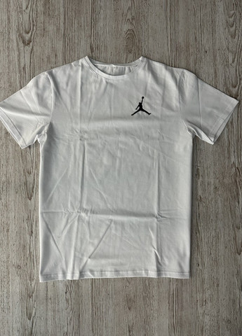 Белая футболка хлопковая с лого jordan Vakko