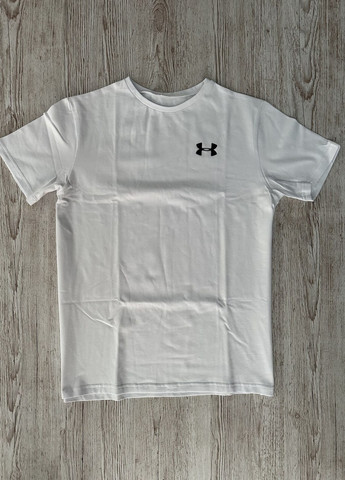 Белая футболка хлопковая с лого under armour Vakko