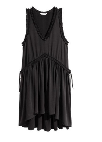 Черное кэжуал платье б/р H&M однотонное