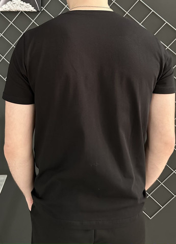 Черная футболка хлопковая с лого puma Vakko