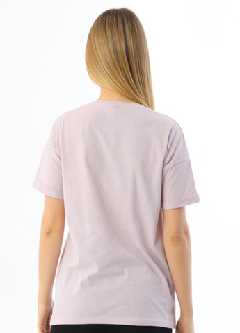 Футболка женская светло-розовая с собачками прямая MDG Прямая - (257659053)