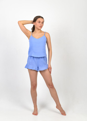 Голубой женская муслиновая пижама NEL
