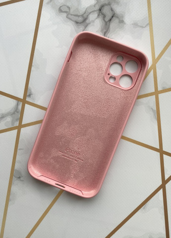 Силіконовий чохол Silicone Case Full для iPhone 12 Pro (6.1) :: Світло-рожевий Creative (257663840)