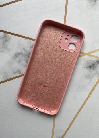 Силіконовий чохол Silicone Case Full для iPhone 12 (6.1) :: Світло-рожевий Creative (257663661)