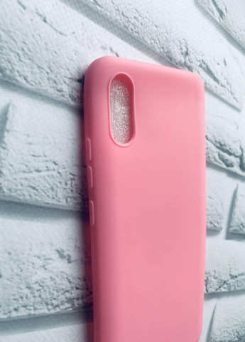 Силіконовий матовий чохол для Xiaomi Redmi 9А Рожевий Creative (257665923)