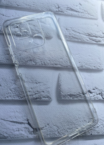 Ультратонкий прозрачный силиконовый с блестками для Xiaomi Redmi 10C Creative (257677014)