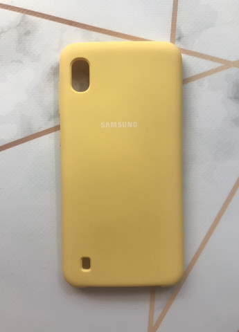 Силиконовый чехол Silicone Case для Samsung Galaxy А10 (2019) А105 Жёлтый Creative (257682486)