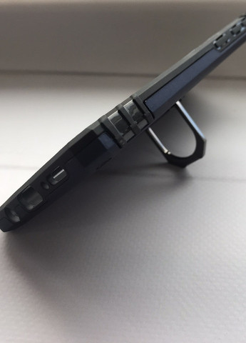 Силиконовый чехол Hard с кольцом-подставкой для Samsung Galaxy A51 Синий Creative (257682731)