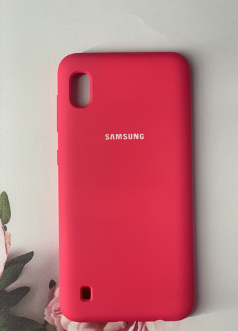 Силиконовый чехол Silicone Case для Samsung Galaxy А10 (2019) А105 Малиновый Creative (257682975)