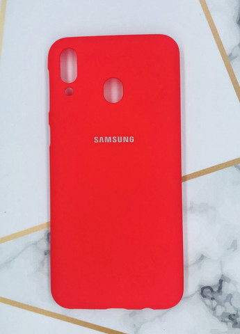 Силиконовый матовый чехол Silicone Case для Samsung Galaxy M20 Красный Creative (257683615)