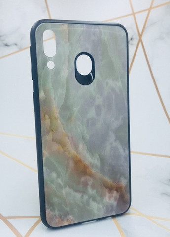 Силіконовий чохол Glass case зі скляною задньою панеллю для Samsung Galaxy M20 Онікс Creative (257683126)