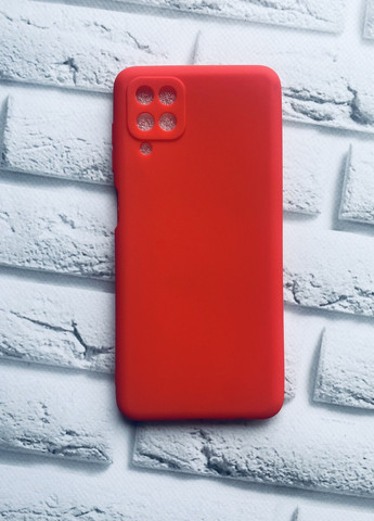 Силиконовый матовый чехол для Samsung Galaxy A12 Красный Creative (257686343)