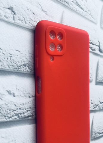 Силиконовый матовый чехол для Samsung Galaxy A12 Красный Creative (257686343)