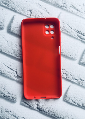 Силиконовый матовый чехол для Samsung Galaxy A12 Красный Creative (257686343)