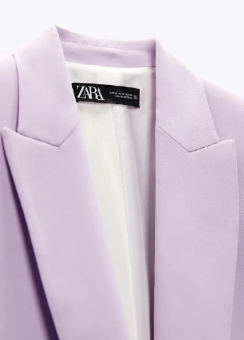 Светло-фиолетовый женский жакет Zara однотонный - демисезонный