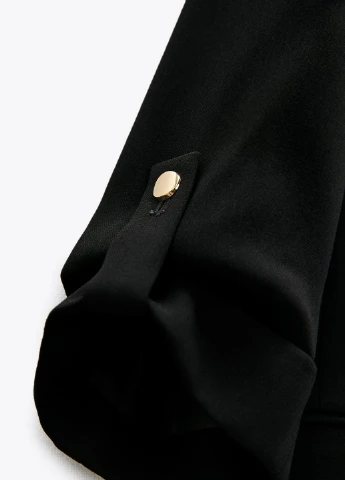 Черный женский жакет Zara однотонный - демисезонный