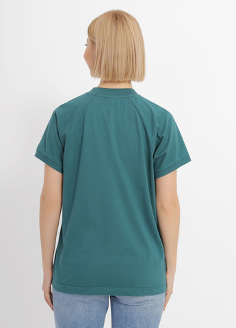 Зеленая летняя футболка женская Роза