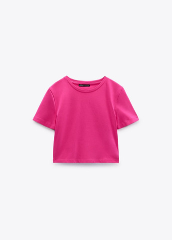 Розовая летняя футболка Zara
