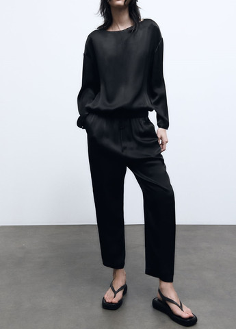 Чорна демісезонна блузка Zara