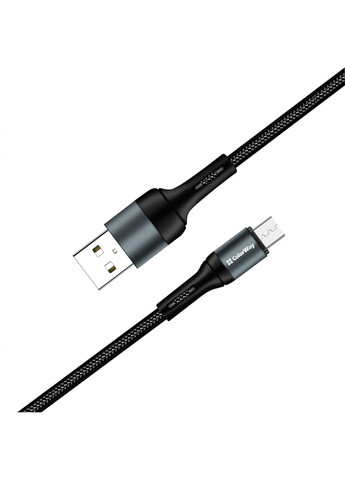 Кабель USB - MicroUSB (nylon) 2.4а 1 м Black () Colorway cw-cbum045-bk (257717747)