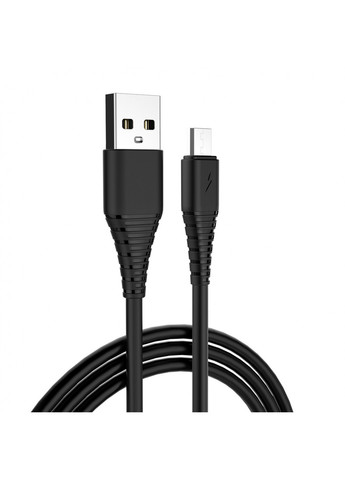 Кабель USB - MicroUSB (PVC) 2.4А 1м чорний () Colorway cw-cbum025-bk (257717745)