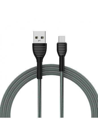 Кабель USB — MicroUSB (braided cloth) 3 А 1 м Grey () Colorway cw-cbum041-gr (257717721)