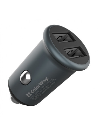 Автомобильное зарядное устройство 2 USB Quick Charge 3.0 (36W) Grey () Colorway cw-cha036q-gr (257717746)