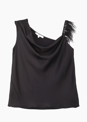 Черная демисезонная блуза Sateen