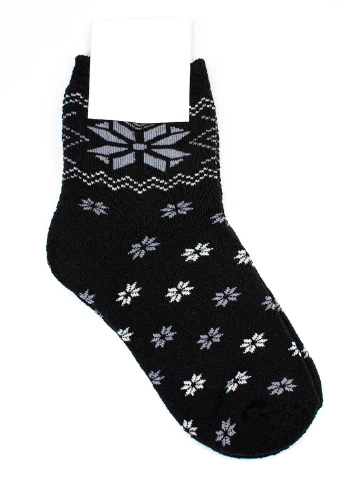Чёрные носки женские ISSA PLUS орнаменты (257716756)