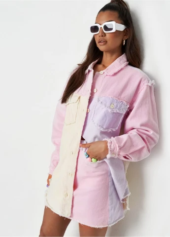 Розовая кэжуал однотонная джинсовая юбка Missguided