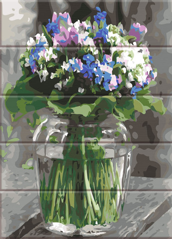 Картина по номерам на дереве "Букет квітів" 30х40 см ArtStory (257748525)