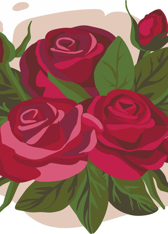 Картина по номерам Букет троянд 20х25 см ArtStory (257748515)