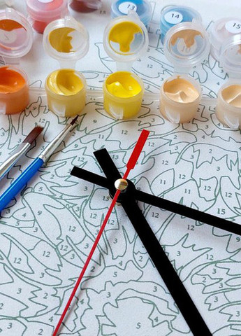 Часы по номерам "Гортензії" 30х30 см ArtStory (257750253)