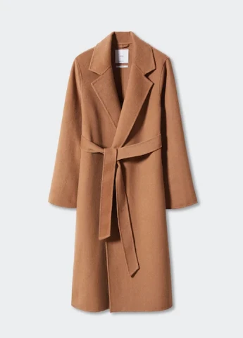 Коричневое демисезонное Пальто Mango