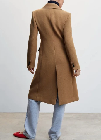 Коричневое демисезонное Пальто Mango