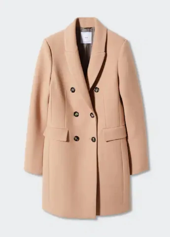 Коричневое демисезонное Пальто Mango
