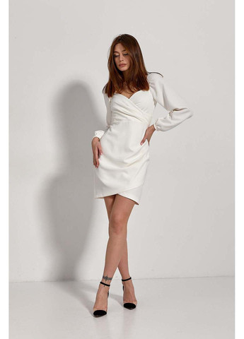 Белое повседневный платье SL-Fashion