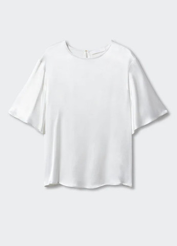 Белая классическая рубашка однотонная Mango