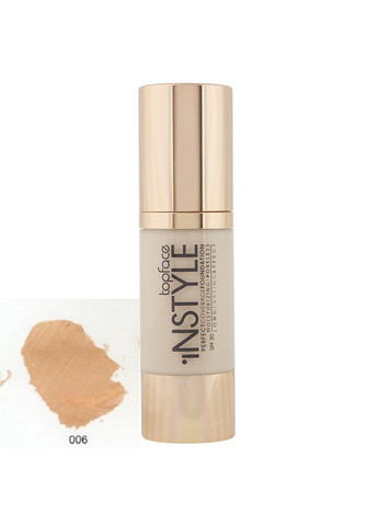 Основа тональна Instyle Perfect Coverage SPF20 № 06 Wet Sand 30 мл TopFace (257840651)