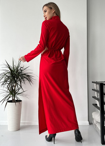 Червона повсякденний сукня жіноча сукня светр ISSA PLUS однотонна