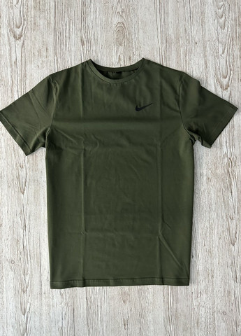Хакі (оливкова) футболка бавовняна з лого nike Vakko