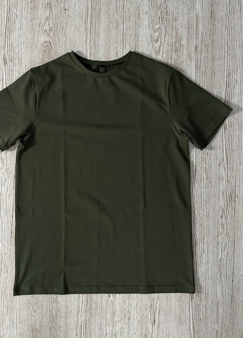 Хаки (оливковая) футболка хлопковая базовая Vakko