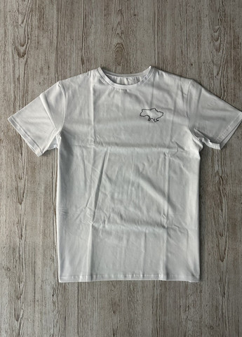 Белая футболка хлопковая карта украины Vakko