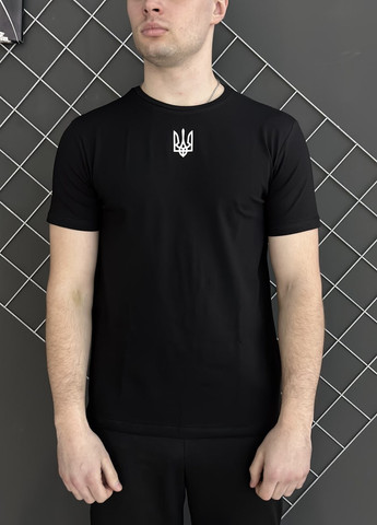 Черная футболка хлопковая герб Vakko