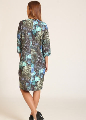 Комбинированное кэжуал платье AppleLine с цветочным принтом