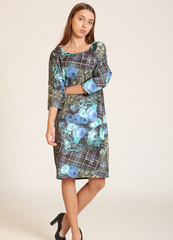 Комбинированное кэжуал платье AppleLine с цветочным принтом