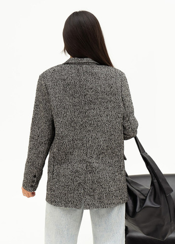 Серый женский пиджак женский ISSA PLUS меланжевый - демисезонный