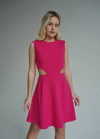 Розовое вечернее платье длины мини romashka Ромашка однотонное