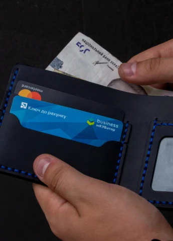 Класичний гаманець Casual ID темно-синій, натуральна шкіра SD Leather (257898253)